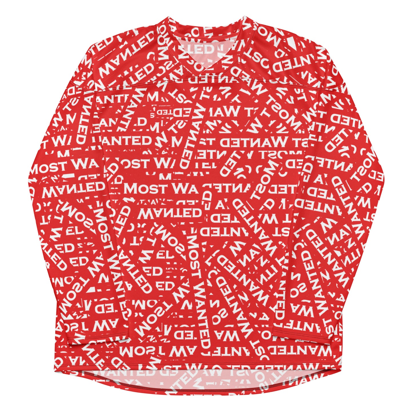 Most Wanted "Full Send" Long Sleeve hockey jersey(RED)