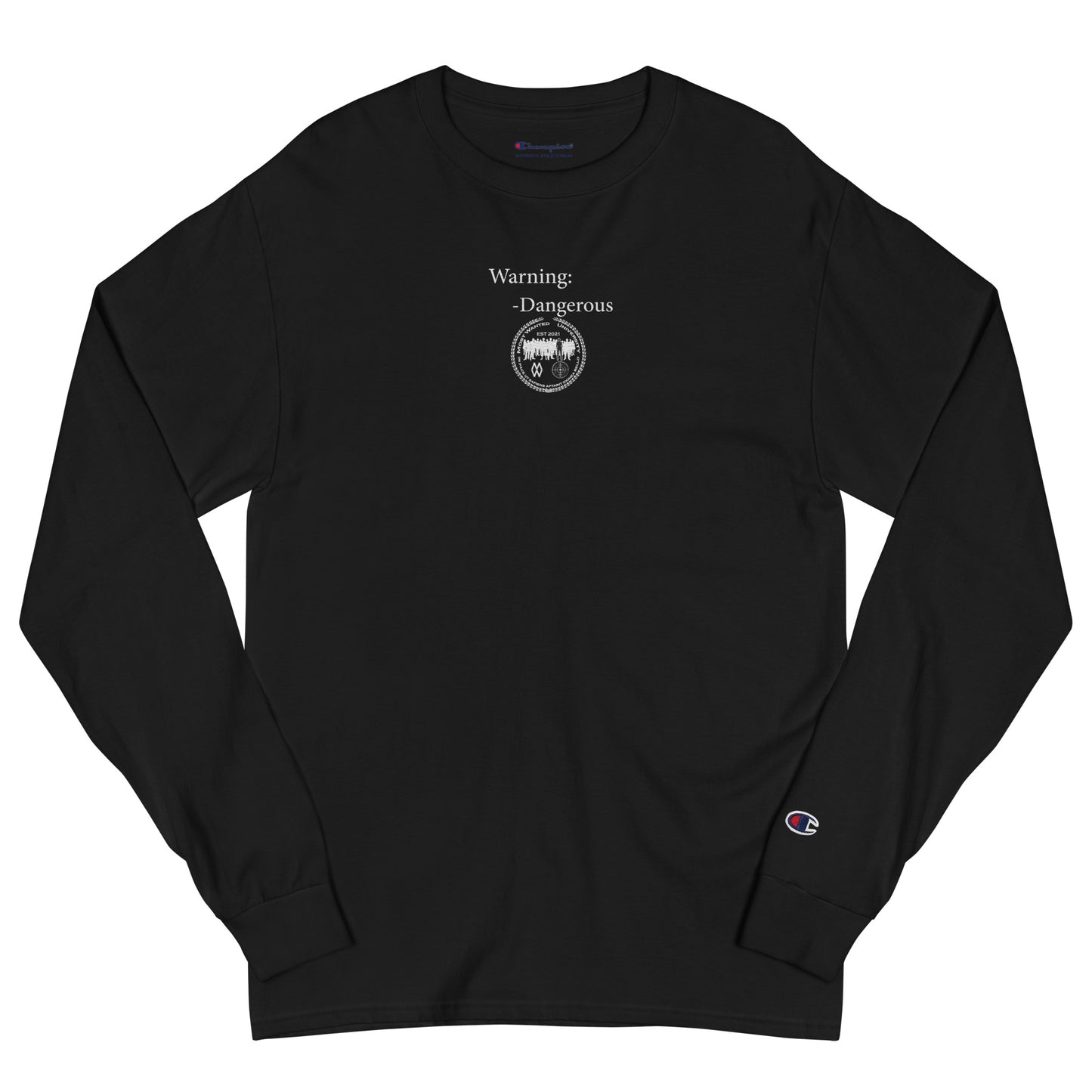 (Phrases) Warning; Dangerous- Most Wanted University (Embroidery)
