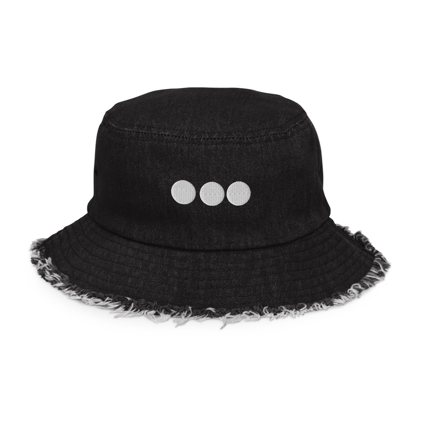 The Work ( O.b...) Distressed denim bucket hat