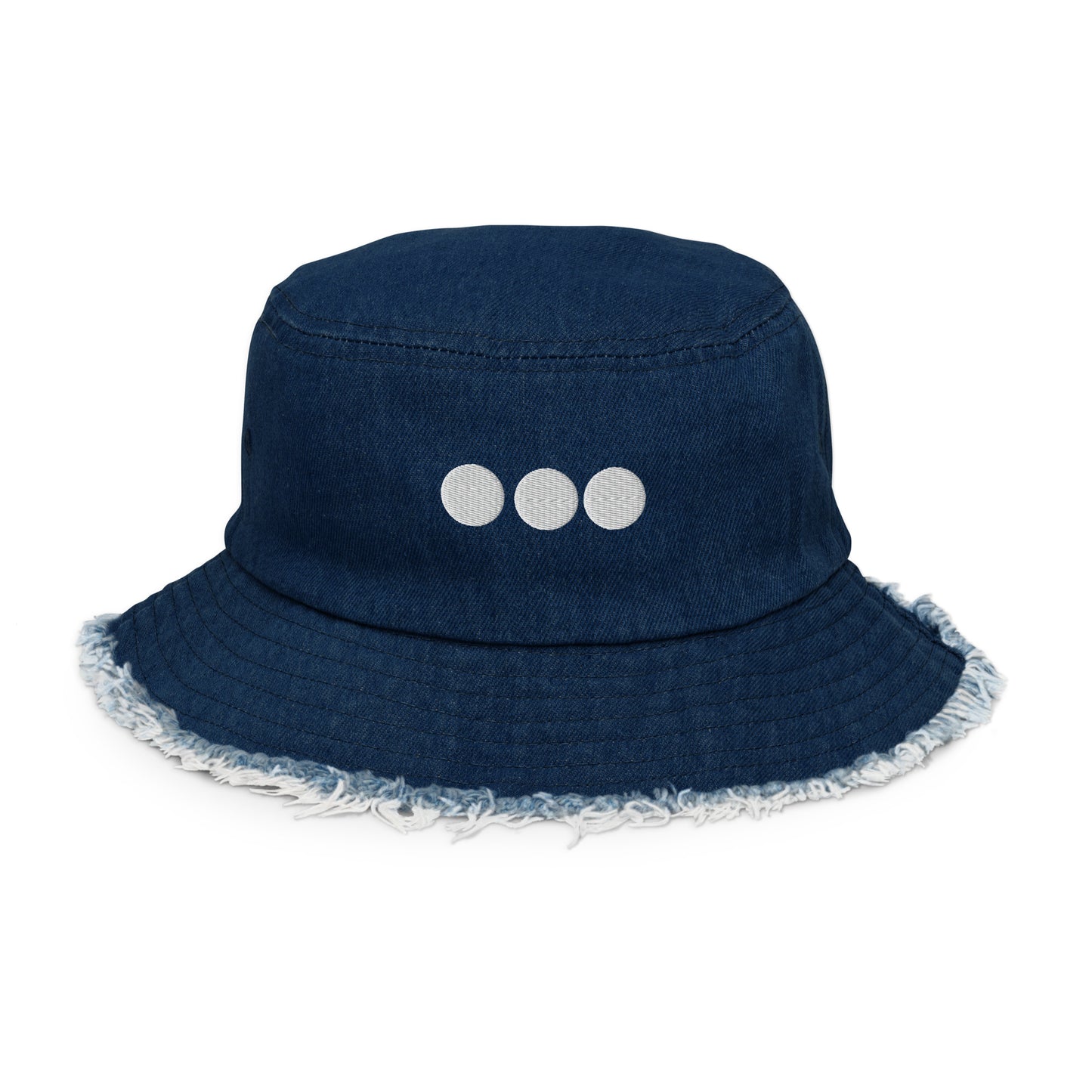 The Work ( O.b...) Distressed denim bucket hat