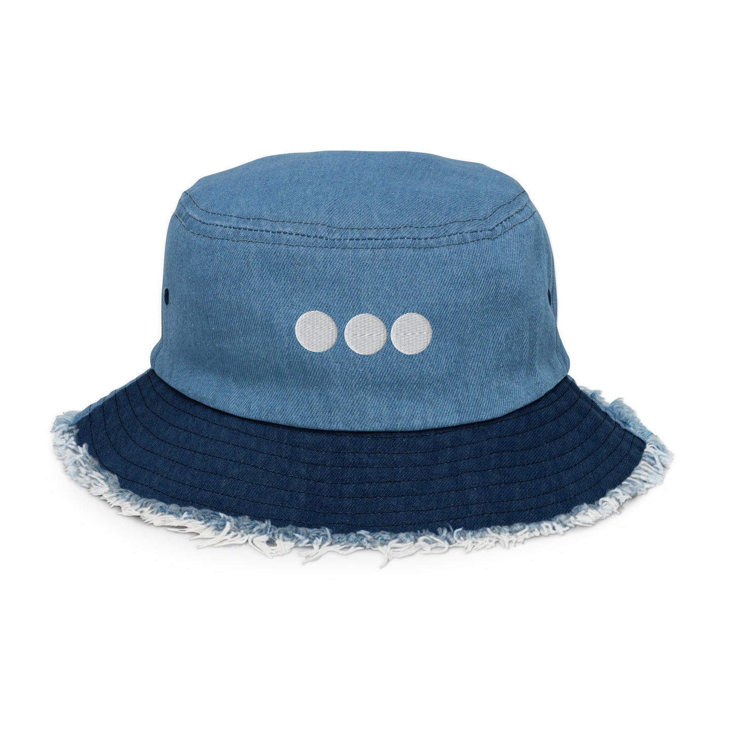 The Work ( O.b...) Distressed denim bucket hat