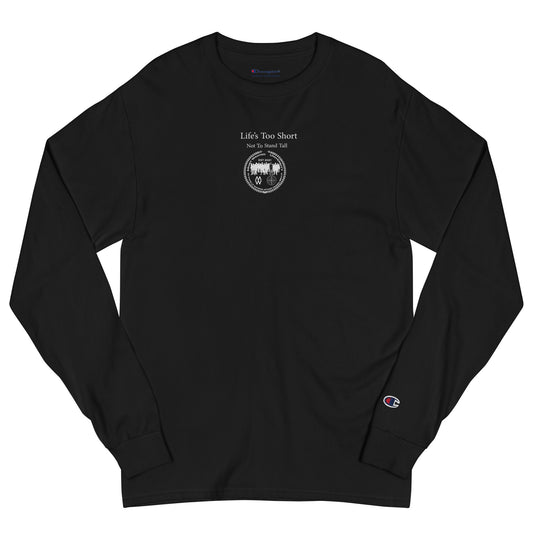 (Phrases) Left's Too Short, Not to Stand Tall- Most Wanted University (Embroidery)
